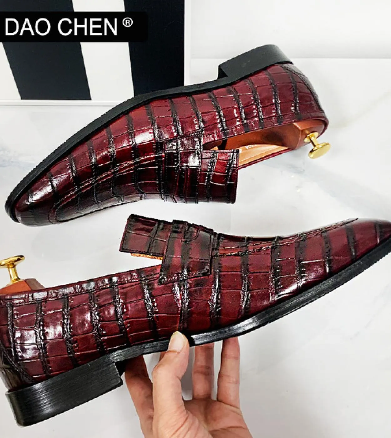 Moda uomo scarpe di lusso rosso nero Christian Louboutin scarpe mens mocassini di lusso