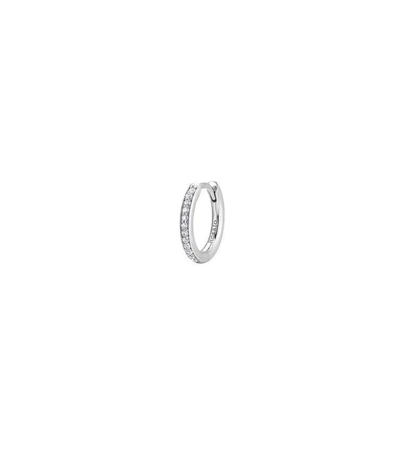Mono Orecchino cerchietto Gioielli Rosato Allegra in argento zirconi mm 16 RZAL070R