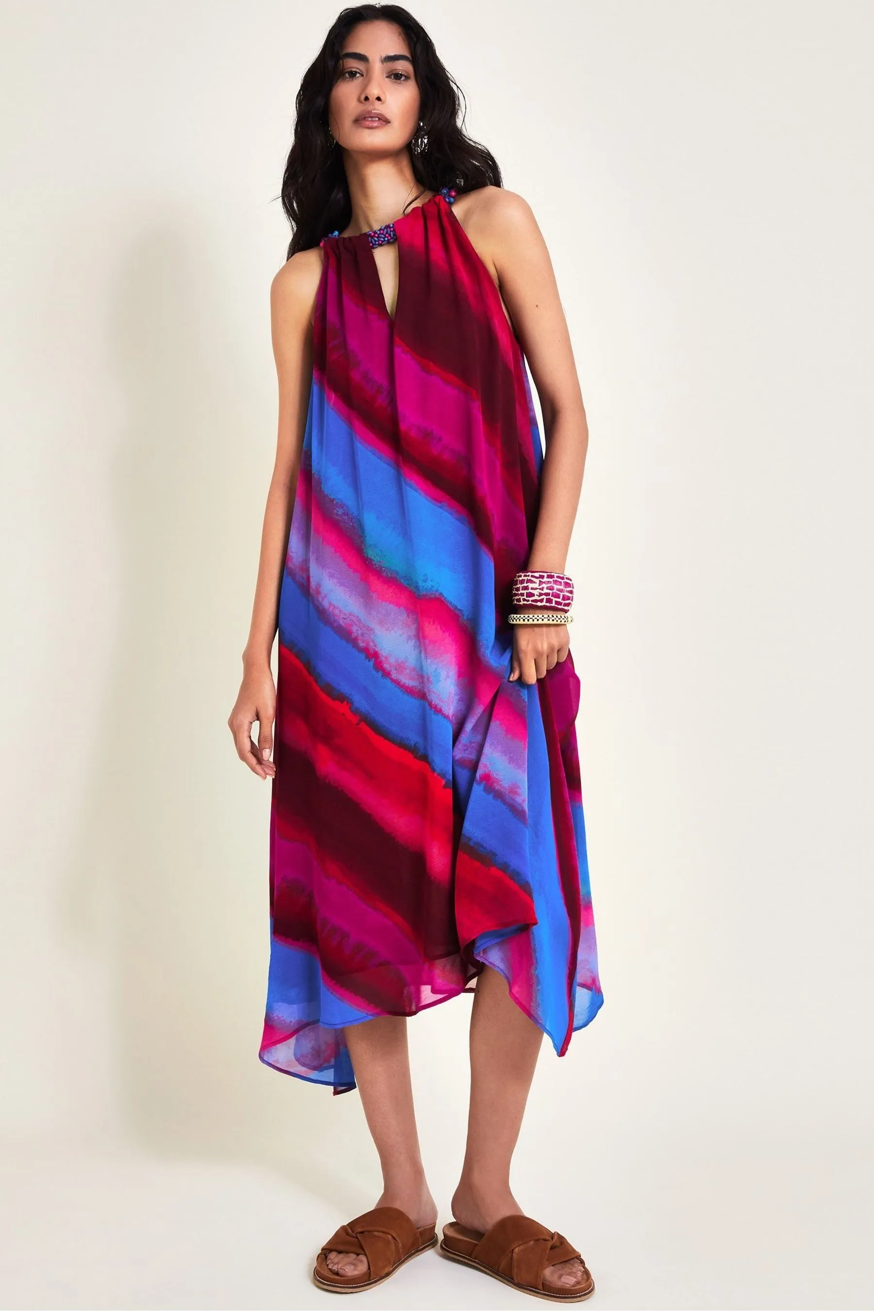 Monsoon - Eliza - Abito con scollo all'americana perline