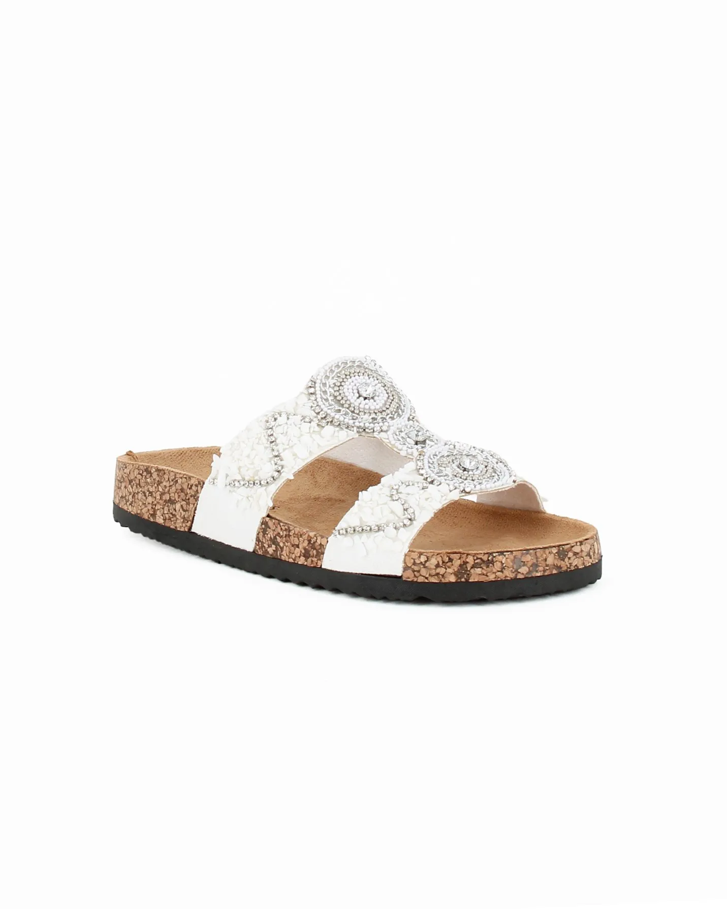 MY JEWELS - Ciabatta bianca decorata con perline e strass                                            Previous productMY JEWELS -