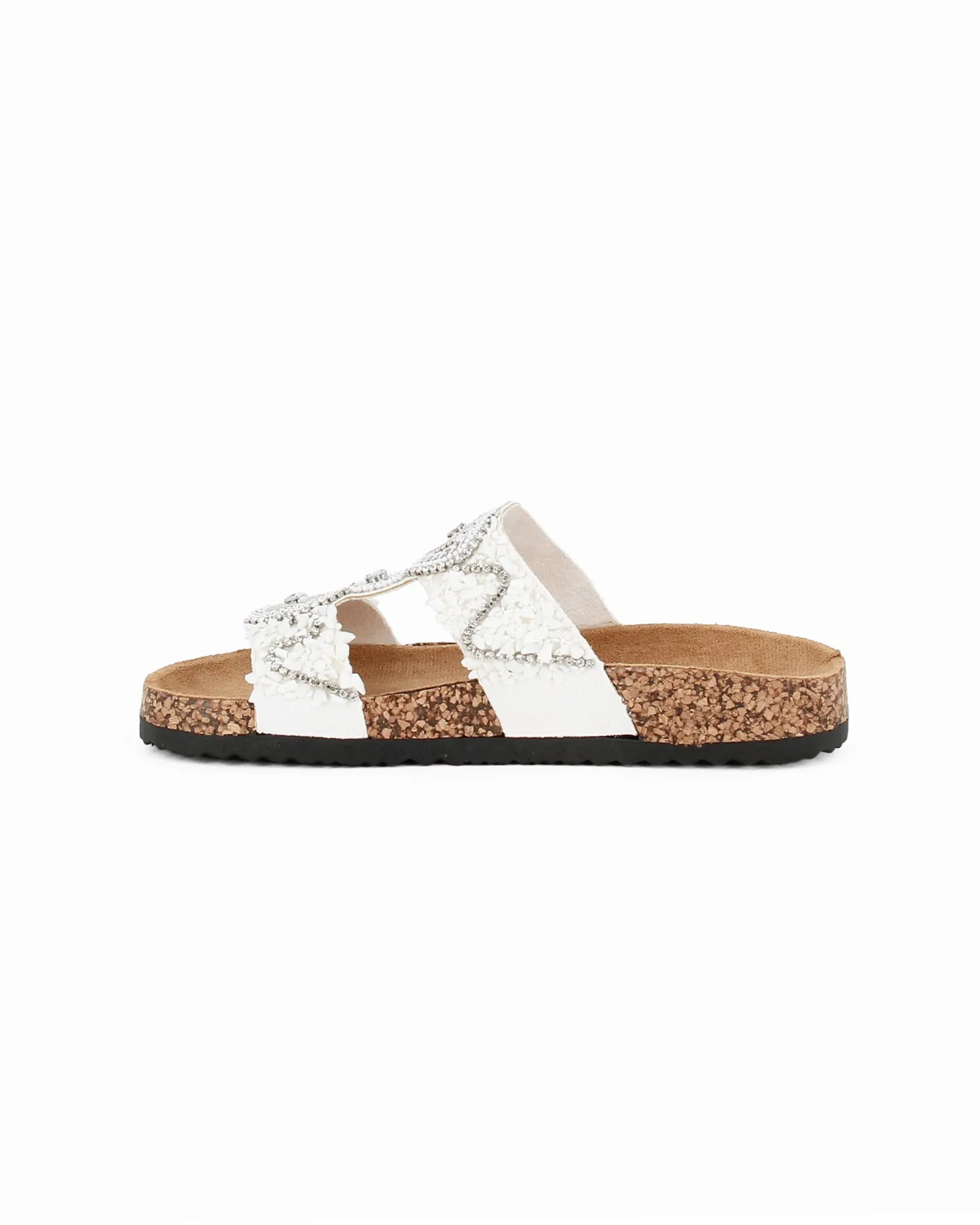 MY JEWELS - Ciabatta bianca decorata con perline e strass                                            Previous productMY JEWELS -