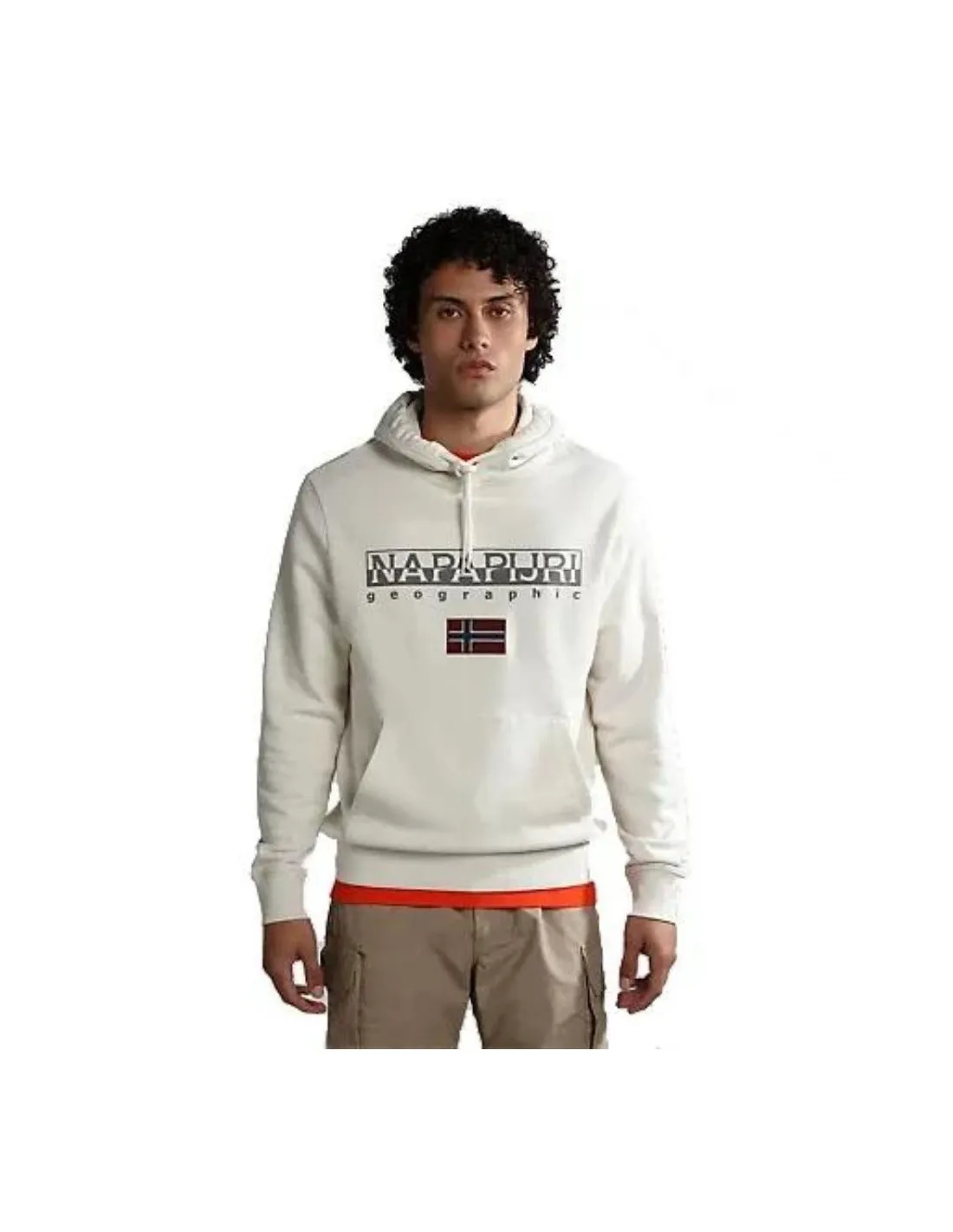 Napapijri Ayas White Whisper Felpa con cappuccio
