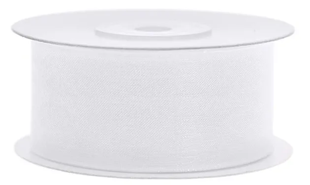 Nastro chiffon bianco 25 m x 38mm
