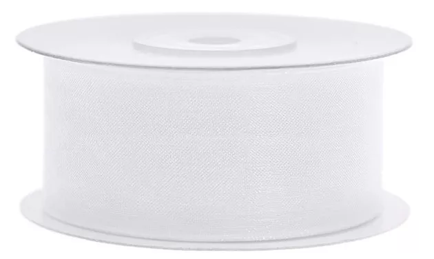 Nastro chiffon bianco 25 m x 38mm