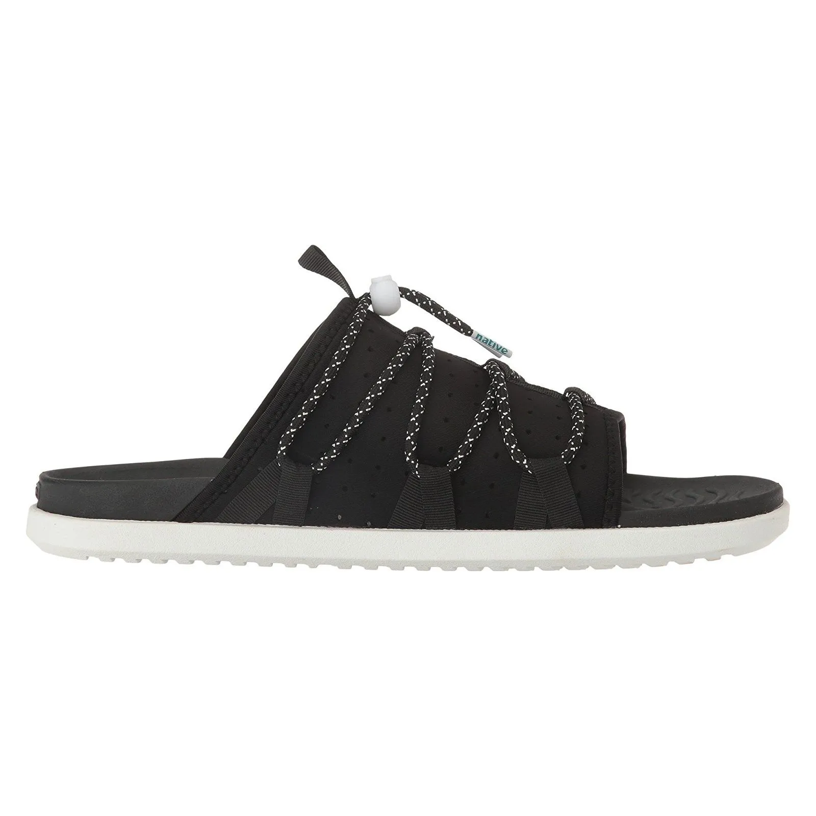 Native Palmer - Jiffy Black / Shell White - Sandali Uomo / Donna Neri    