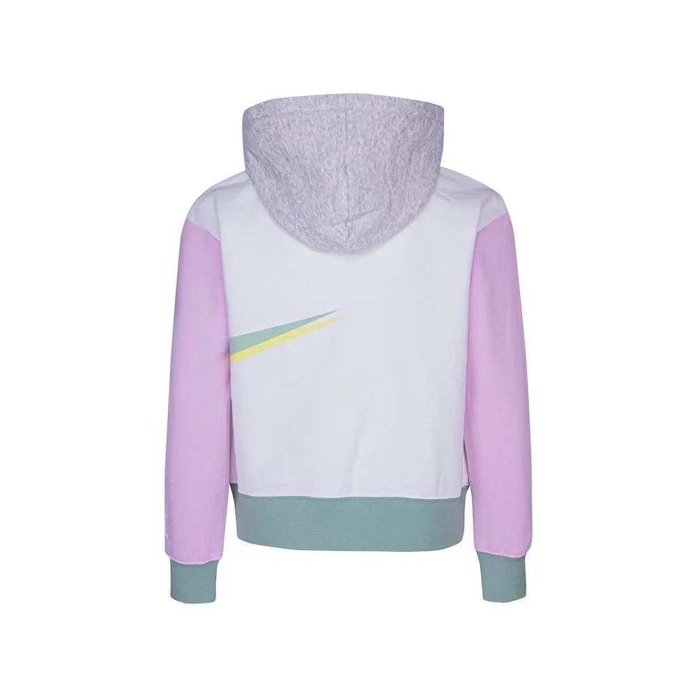 NIKE JORDAN SWOOSH WRAP PULLOVER - Bambina - FELPA FLOREALE ROSA-VERDE-BIANCO - 45B319-001