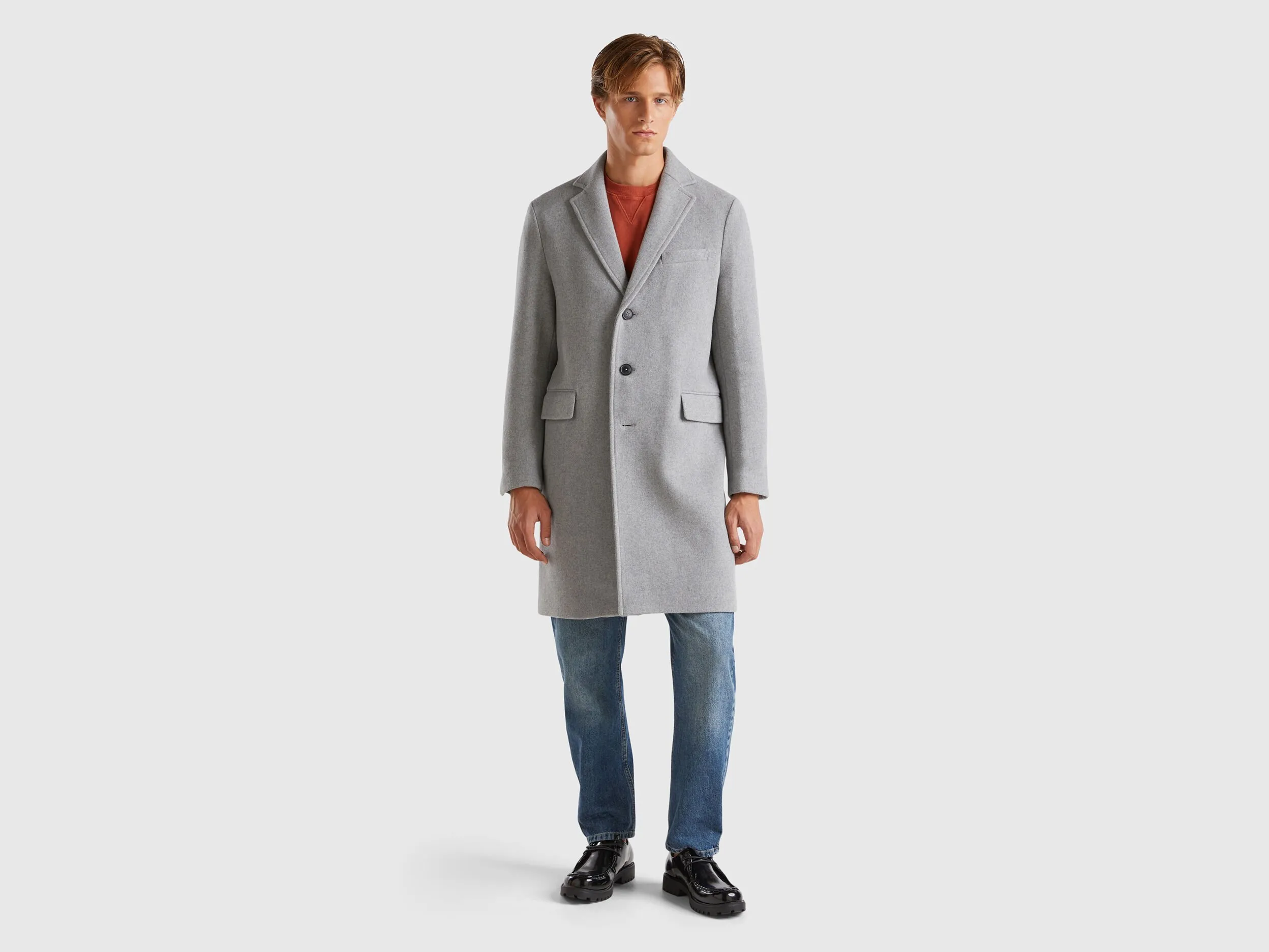 Nuovi arrivi Cappotto foderato in misto lana