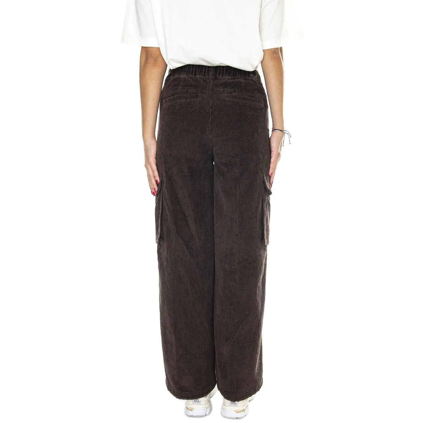 Obey Andrea Baggy Cargo Pant Java Brown - Pantaloni Donna Marroni    