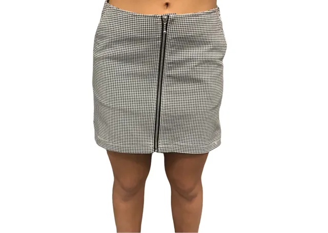 Obey Straggler Mini Skirt 411550084 houndstooth