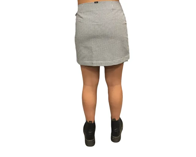 Obey Straggler Mini Skirt 411550084 houndstooth