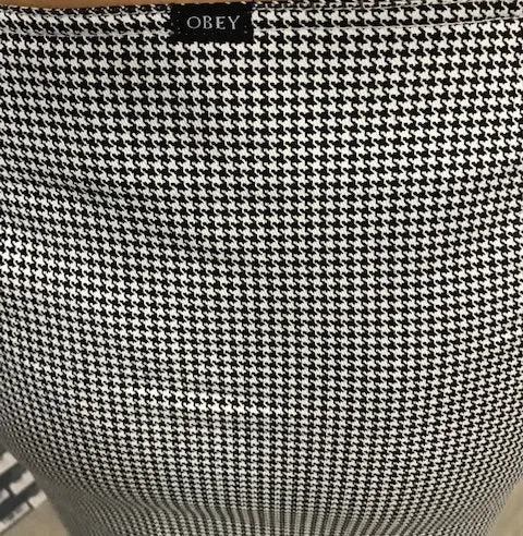 Obey Straggler Mini Skirt 411550084 houndstooth