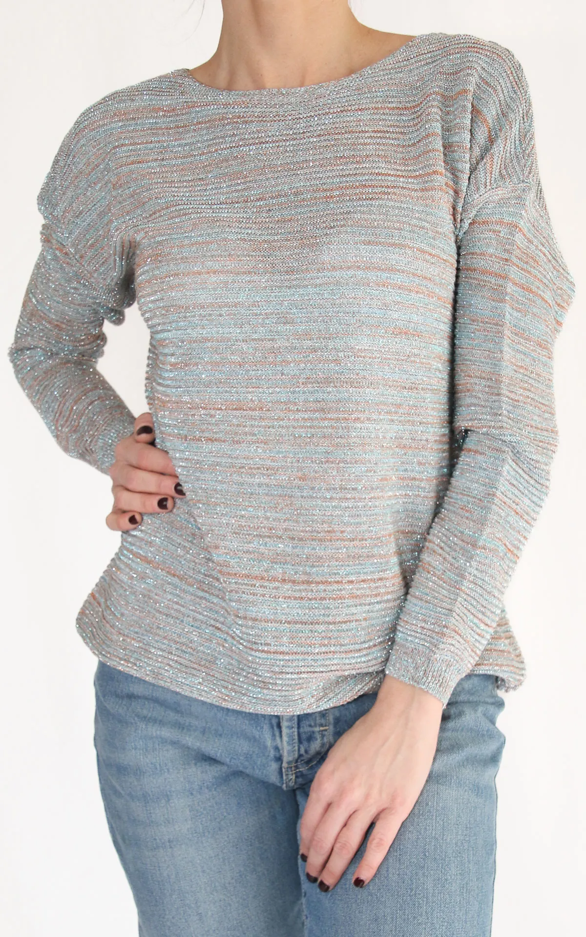 Off-on – Maglia lurex – Turchese