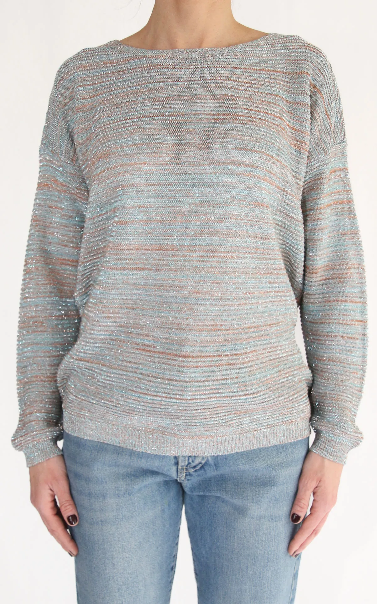 Off-on – Maglia lurex – Turchese