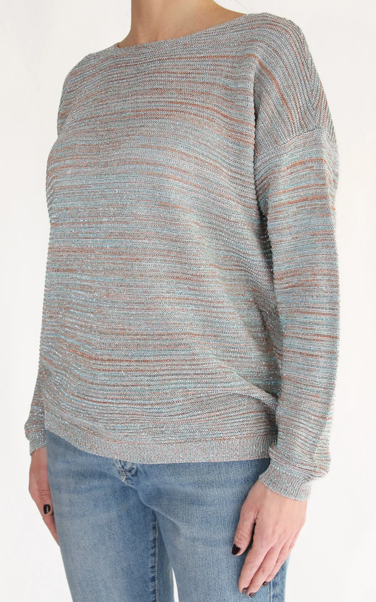 Off-on – Maglia lurex – Turchese