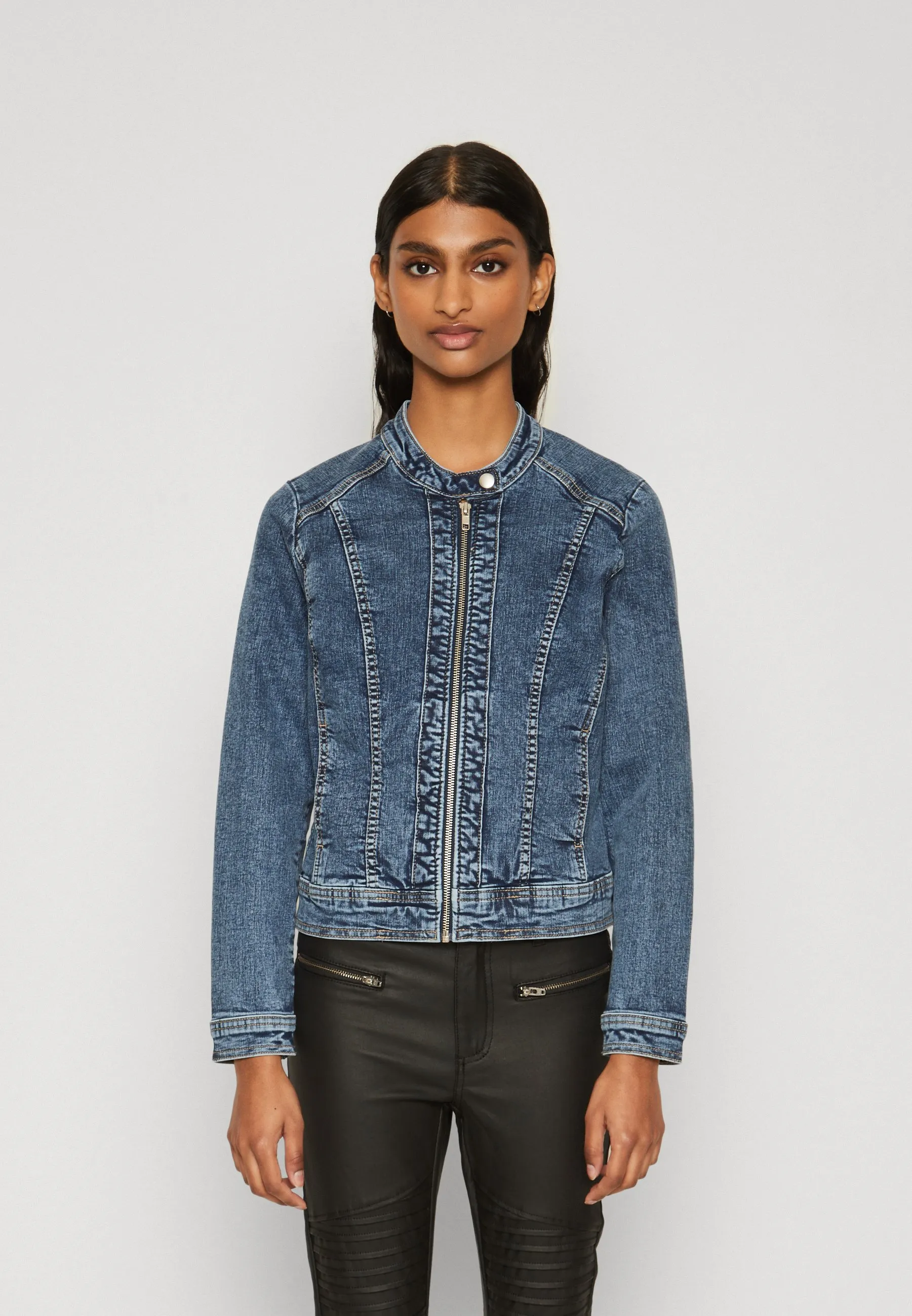 ONLTIA BANDIT BIKER JACKET - Giacca di jeans