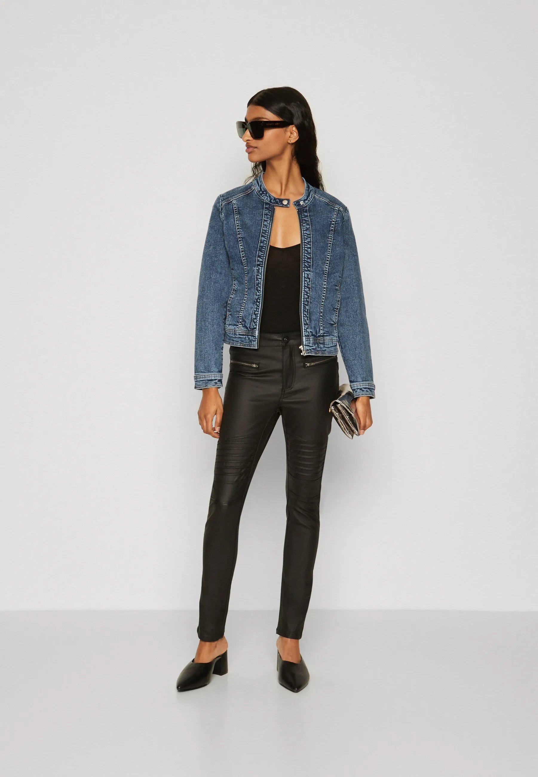 ONLTIA BANDIT BIKER JACKET - Giacca di jeans