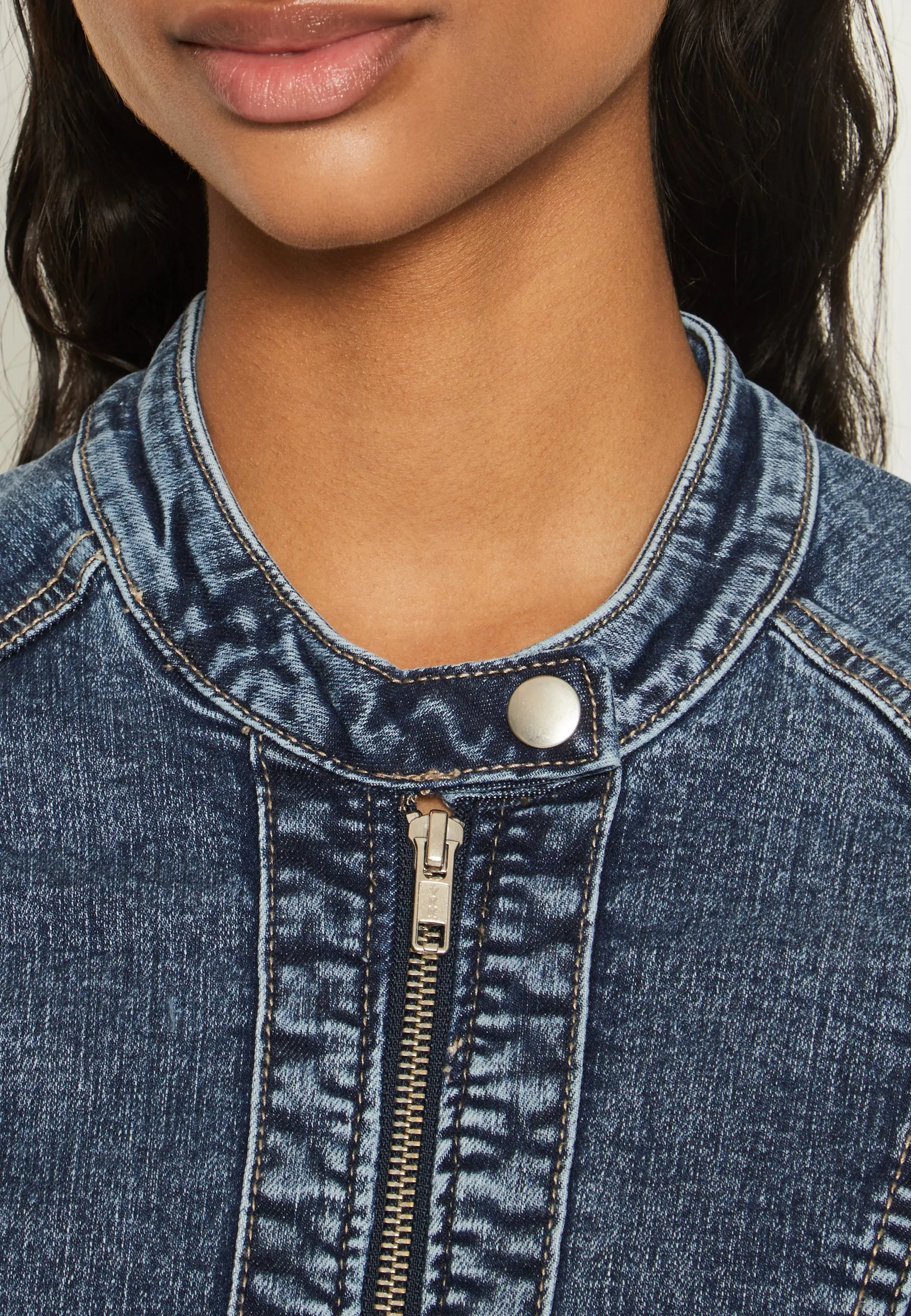 ONLTIA BANDIT BIKER JACKET - Giacca di jeans