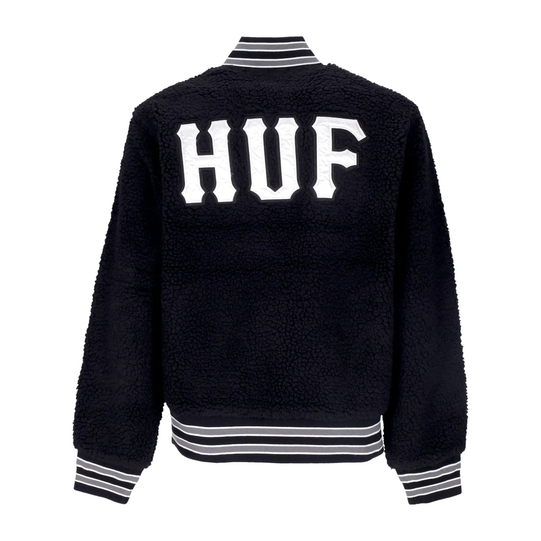Orsetto Uomo Sherpa Varsity Jacket Black