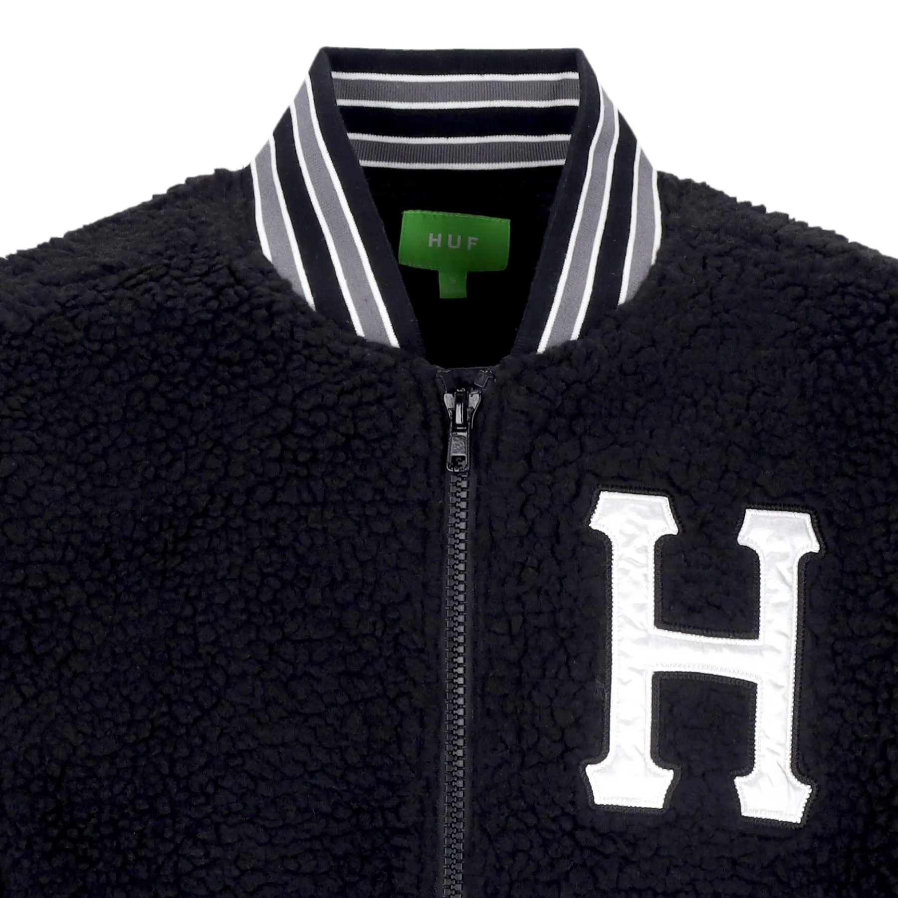 Orsetto Uomo Sherpa Varsity Jacket Black