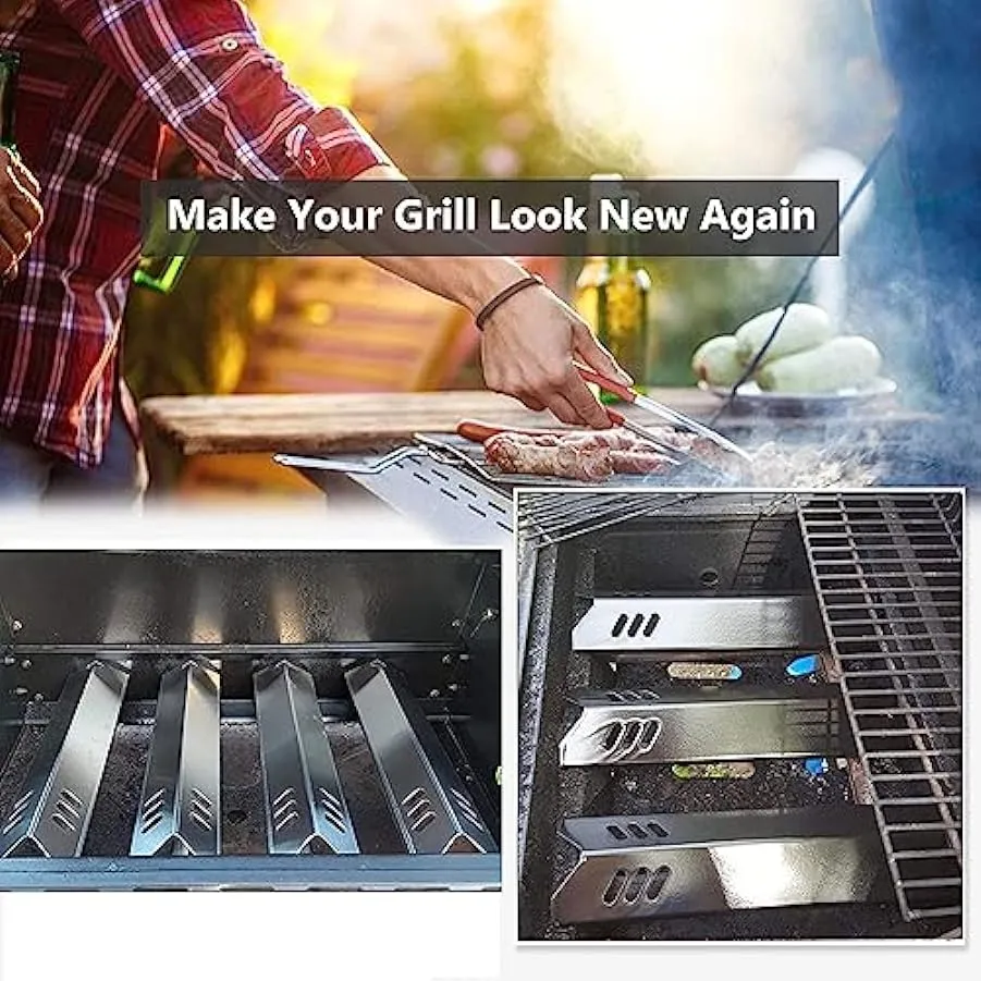 oueyfer 4 Pezzi Parti Ricambio per Griglia per Tenda Termica per Piastra Grill A Domatore Fiamma in Acciaio Inossidabile Scudo R