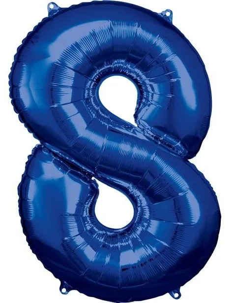 Palloncino numero 8 blu 86 cm