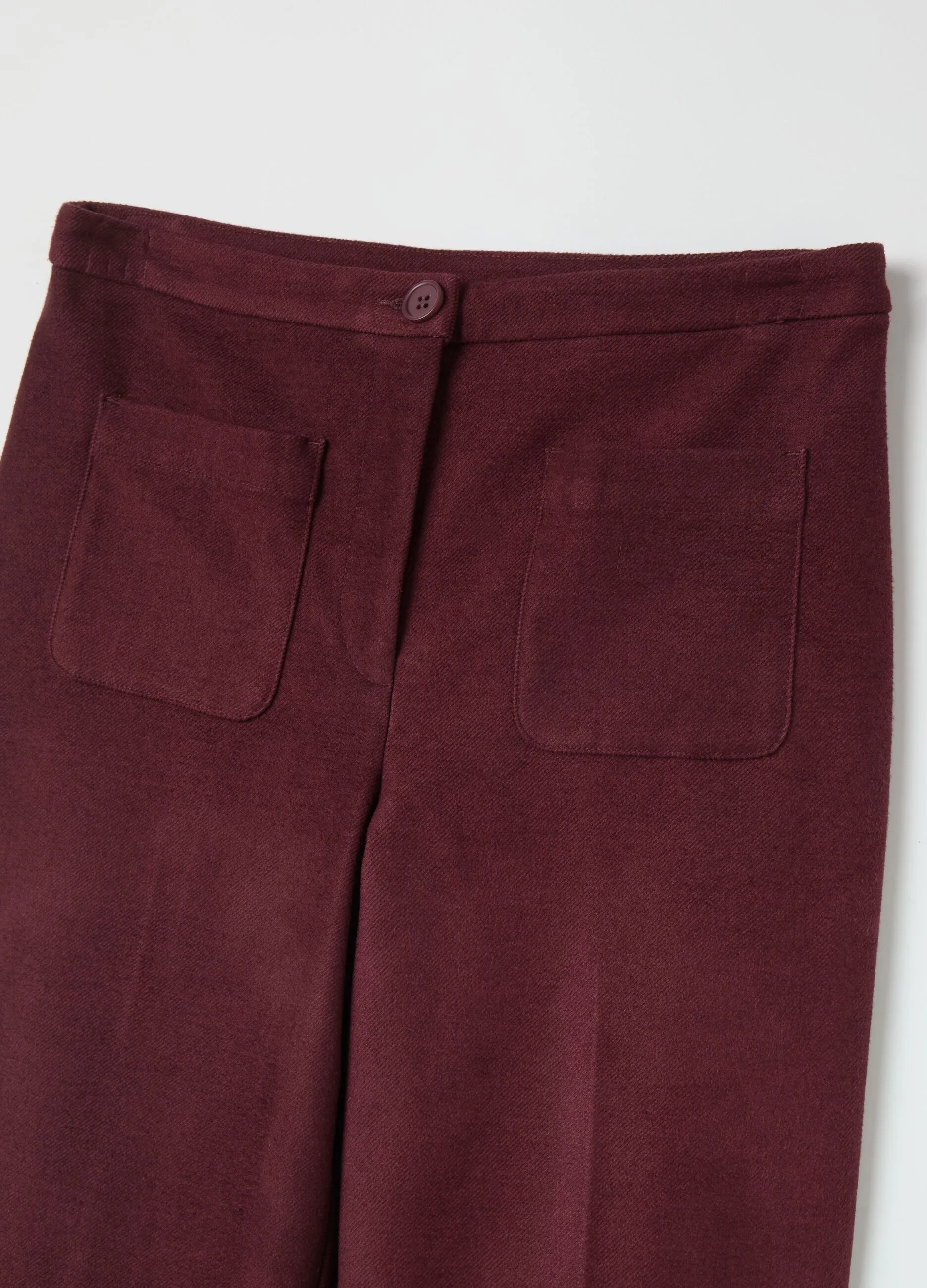 Pantalone crop in twill stretch