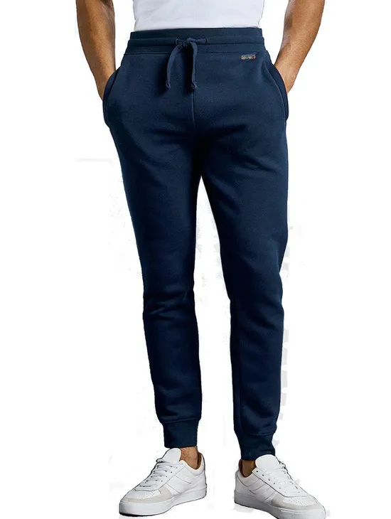 Pantalone In Felpa Navy Con Targ.