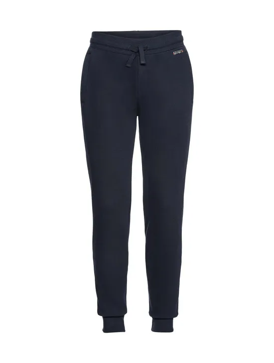 Pantalone In Felpa Navy Con Targ.