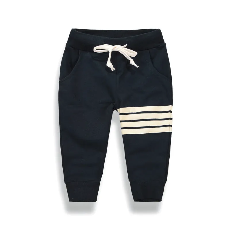 Pantalone tuta sportivo trendy con strisce per bambini