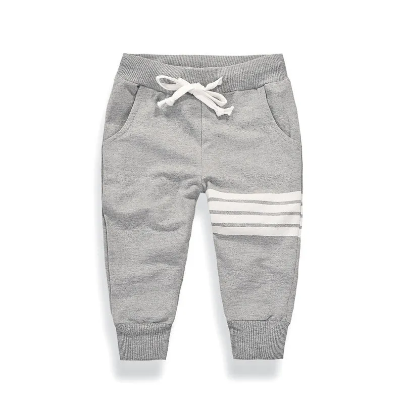 Pantalone tuta sportivo trendy con strisce per bambini