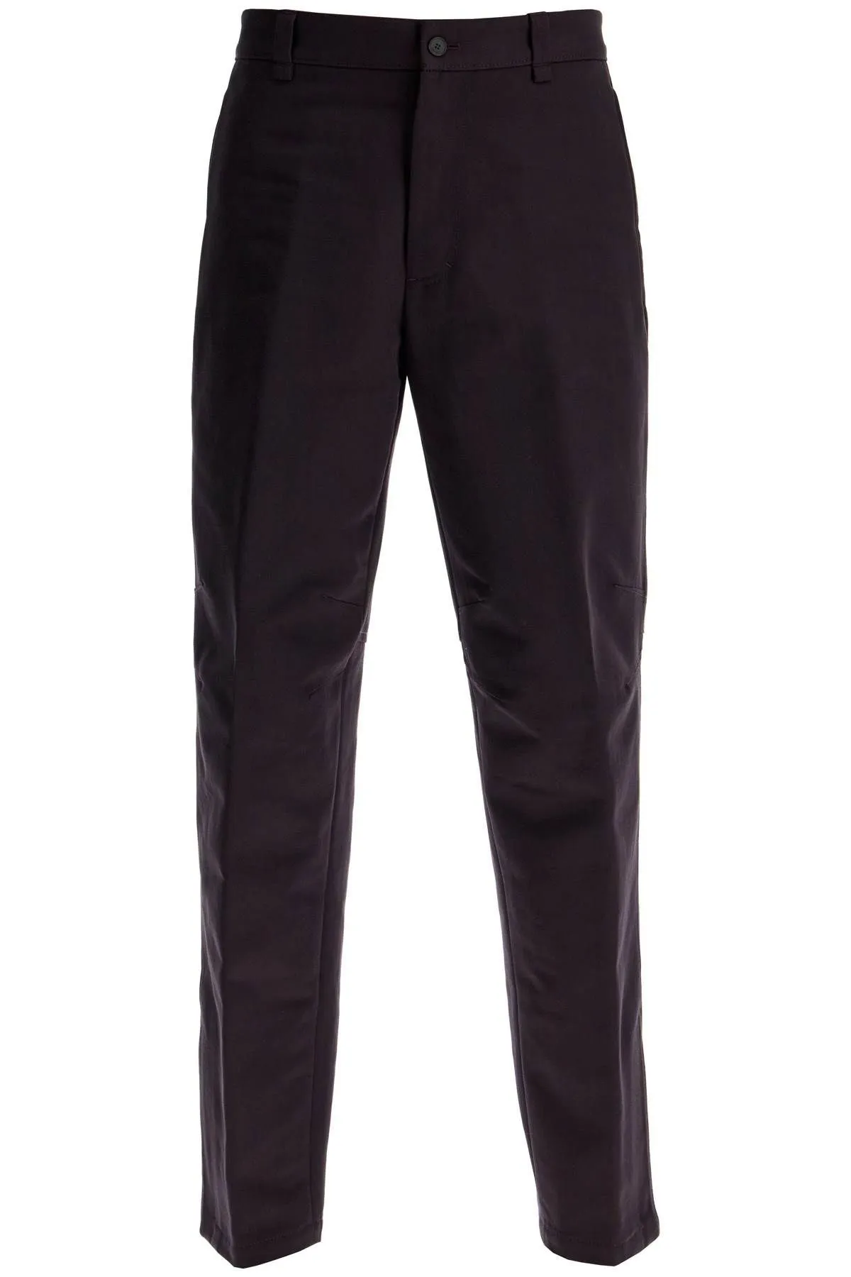 Pantaloni biker in gabardina