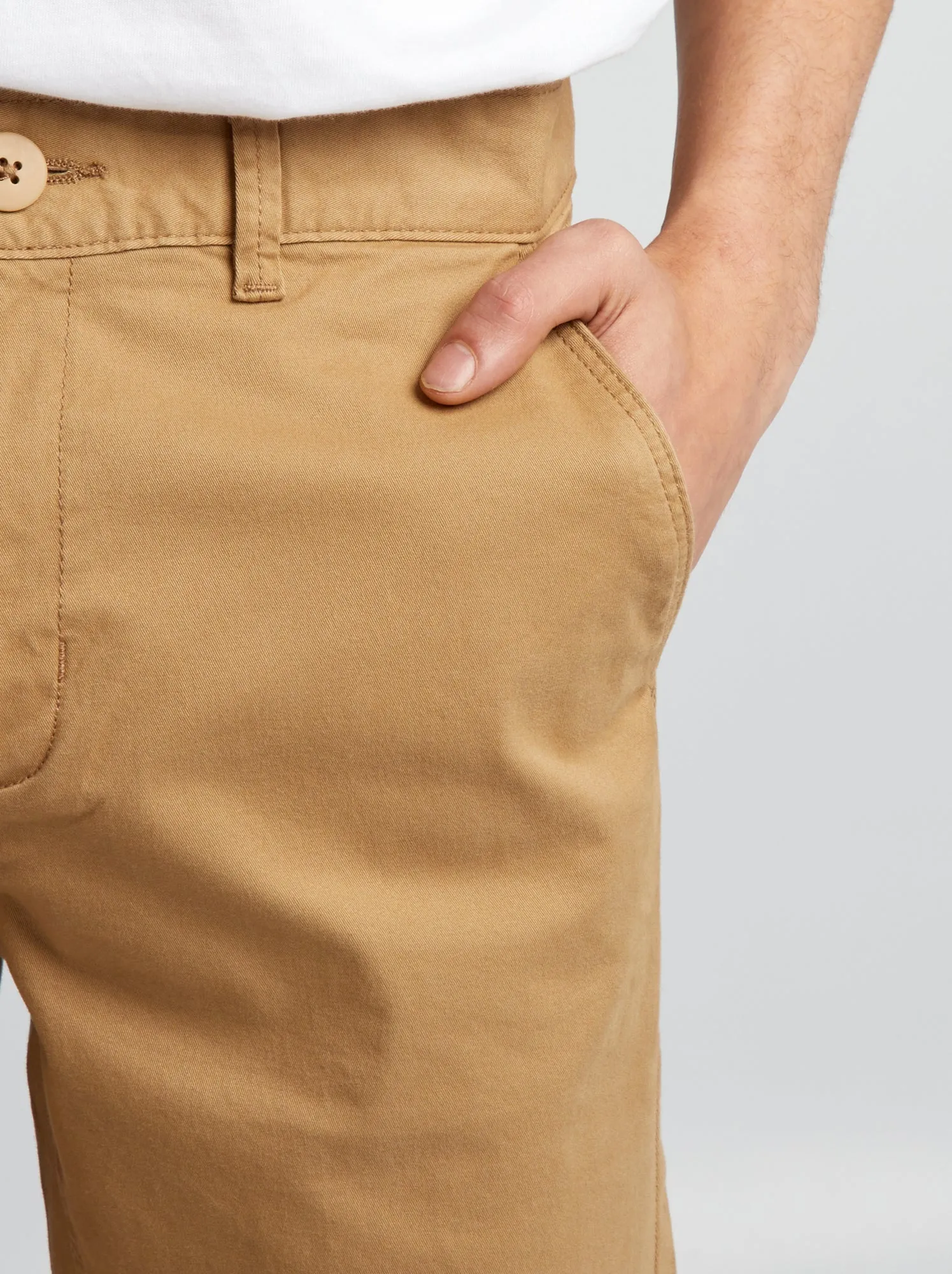 Pantaloni chino in tinta unita - BEIGE