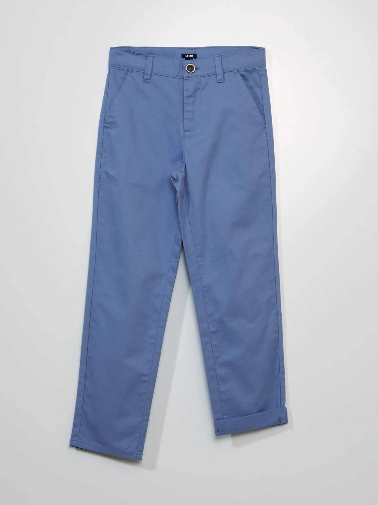 Pantaloni chino in tinta unita - BLU