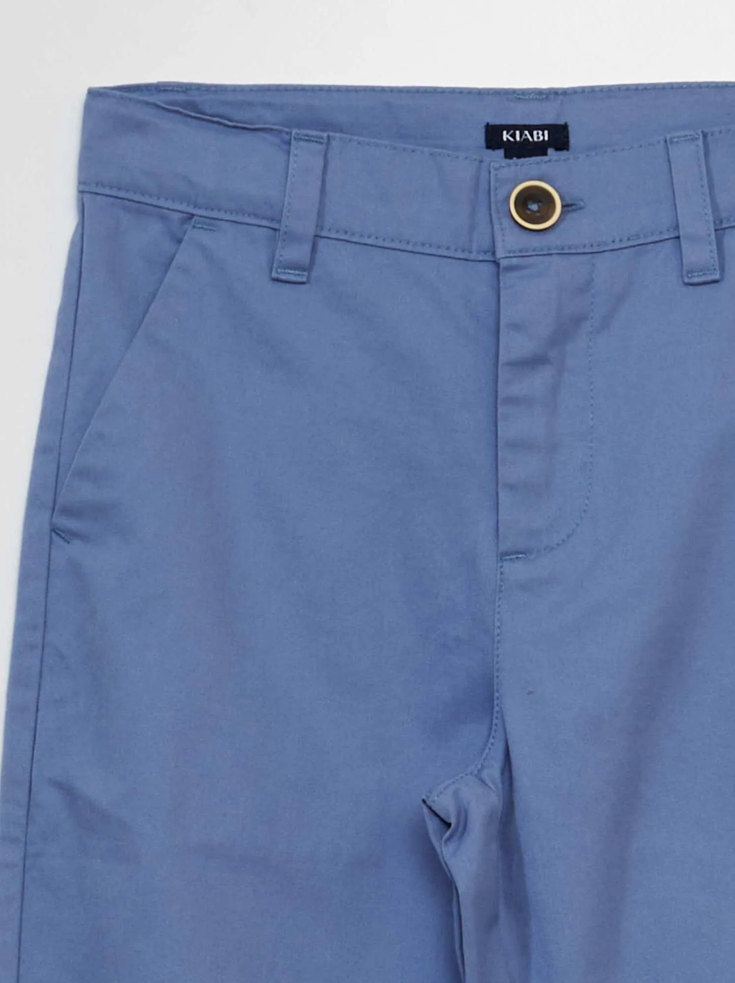 Pantaloni chino in tinta unita - BLU