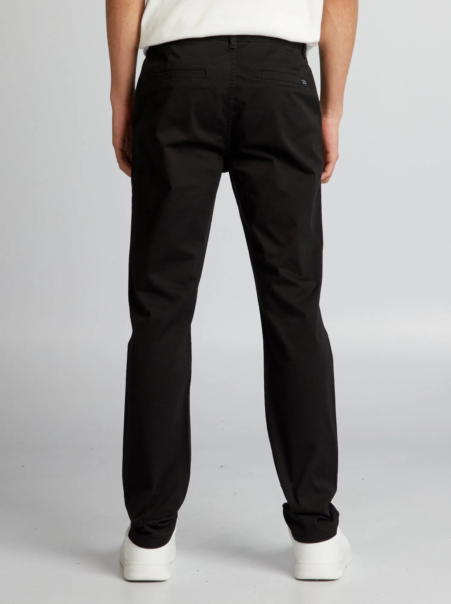 Pantaloni chino in tinta unita - nero