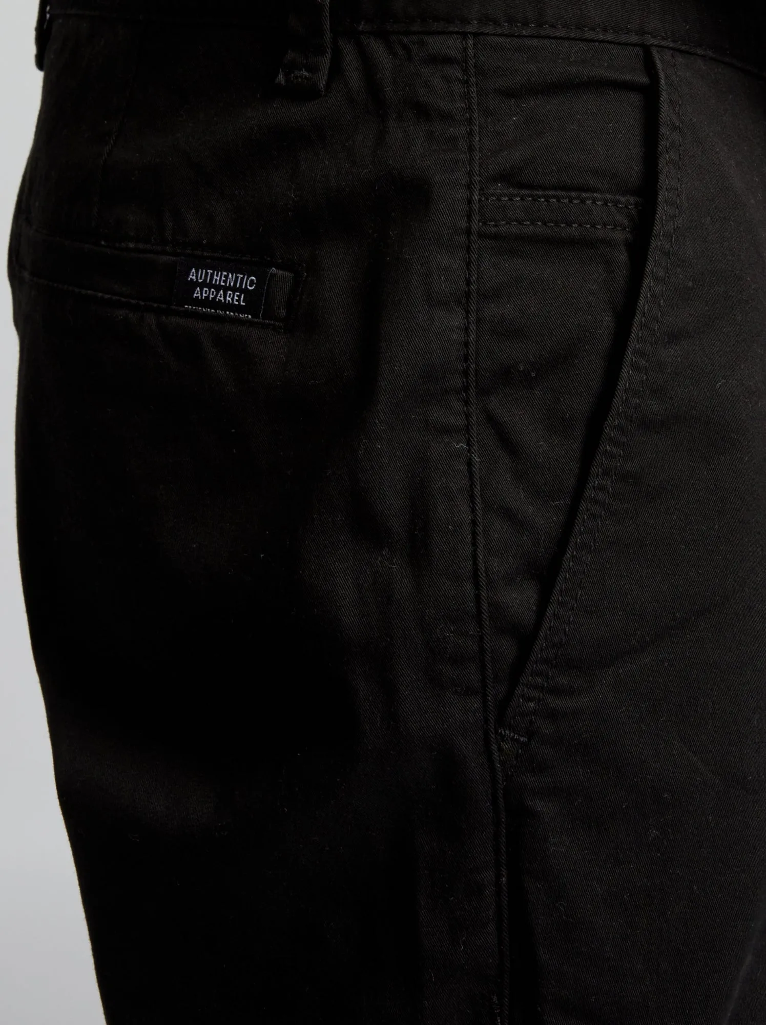 Pantaloni chino in tinta unita - nero