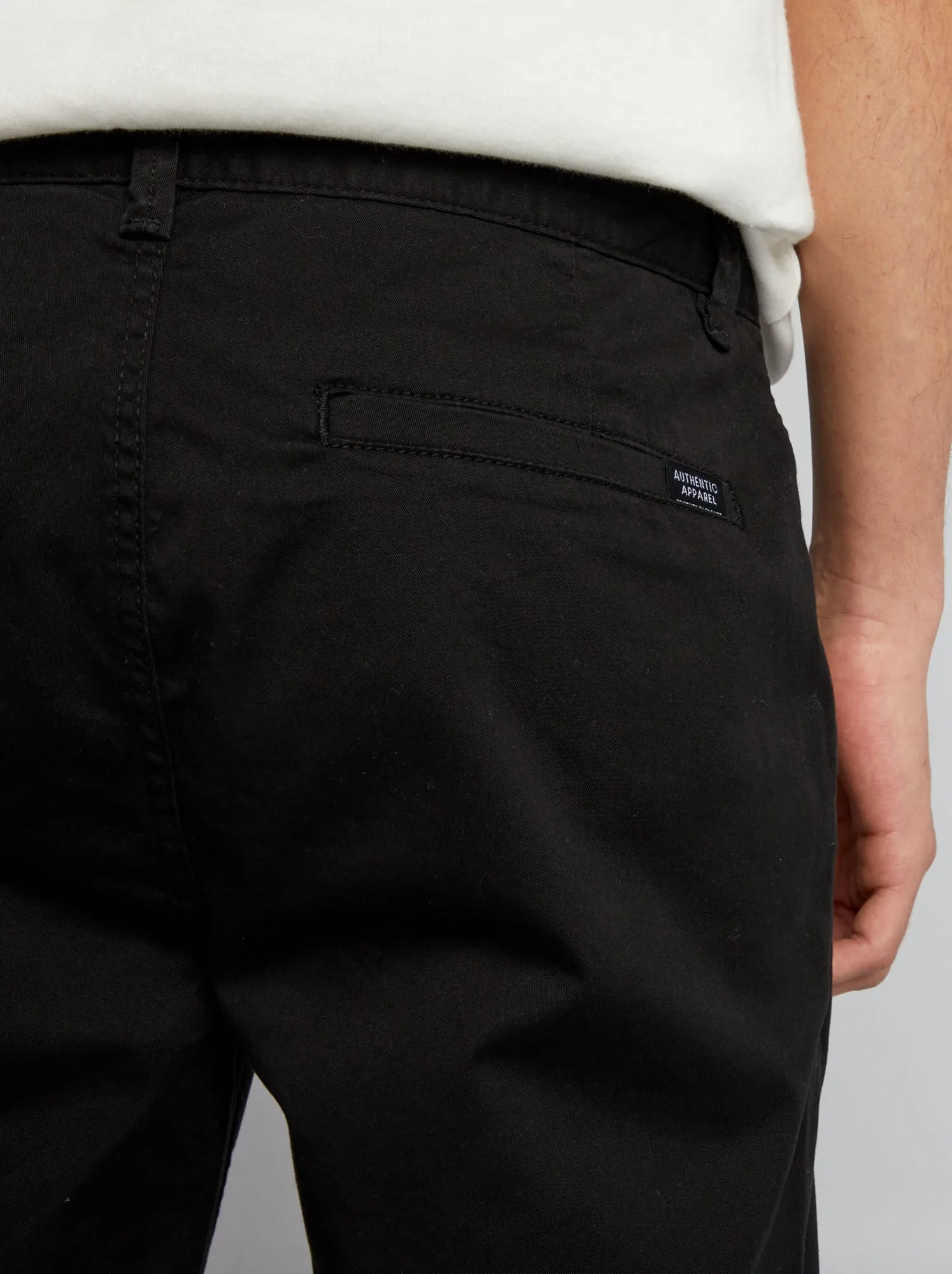 Pantaloni chino in tinta unita - nero