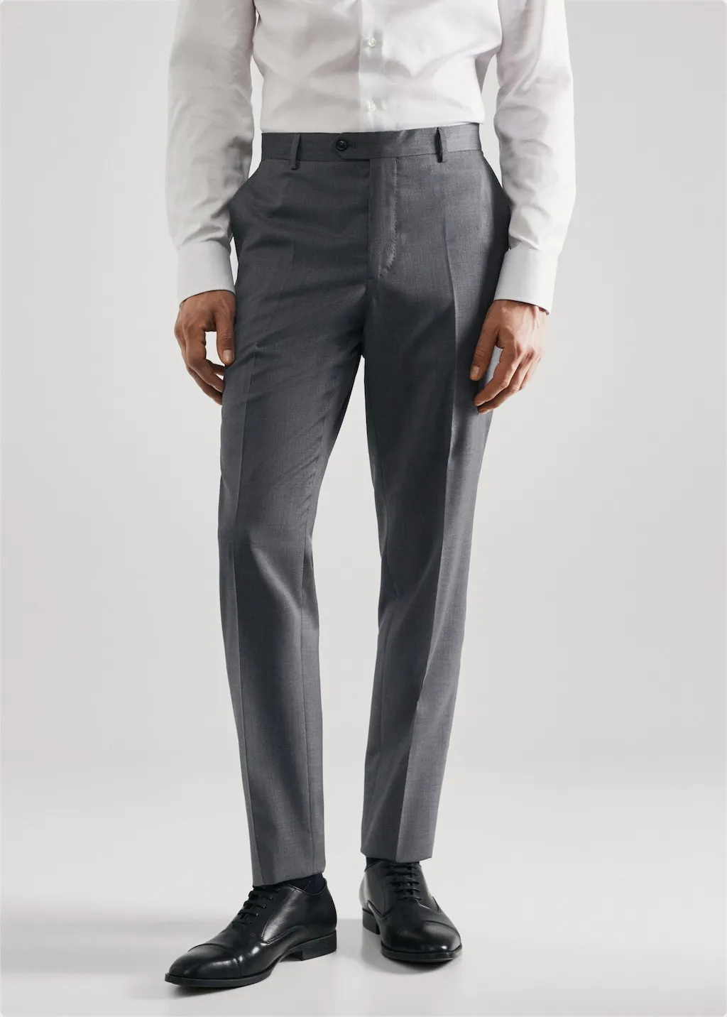 Pantaloni completo slim fit lana vergine