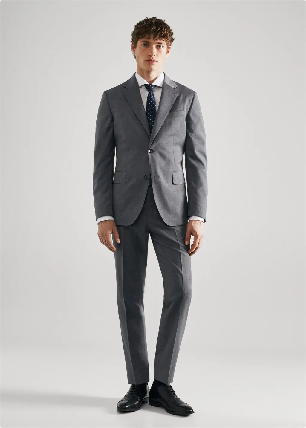 Pantaloni completo slim fit lana vergine