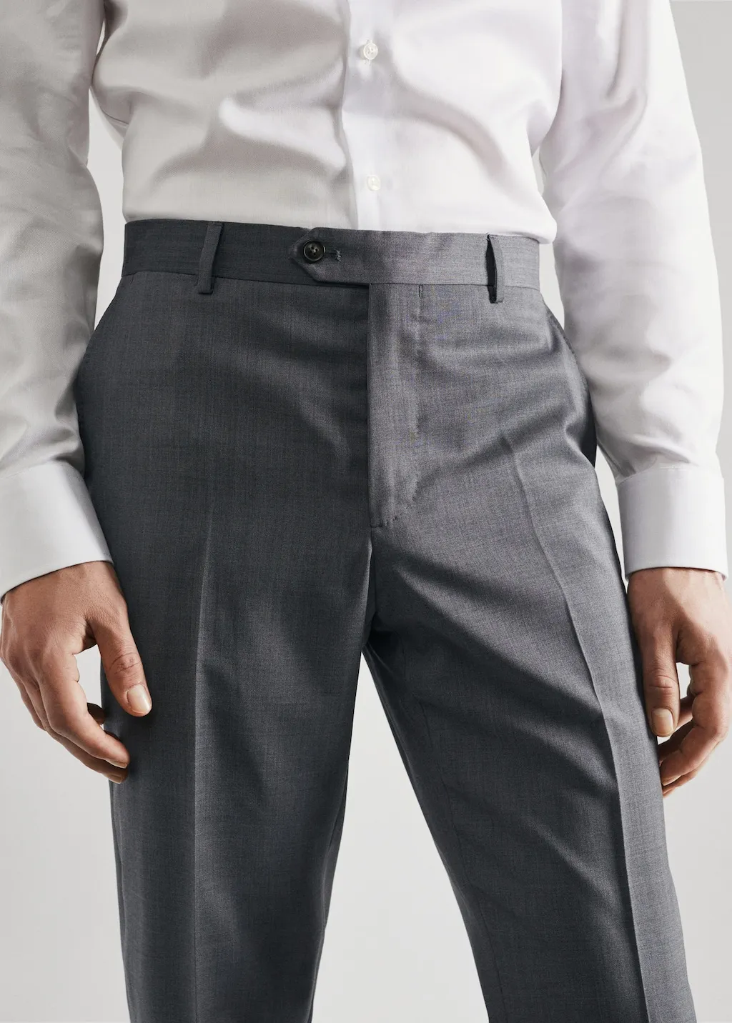 Pantaloni completo slim fit lana vergine