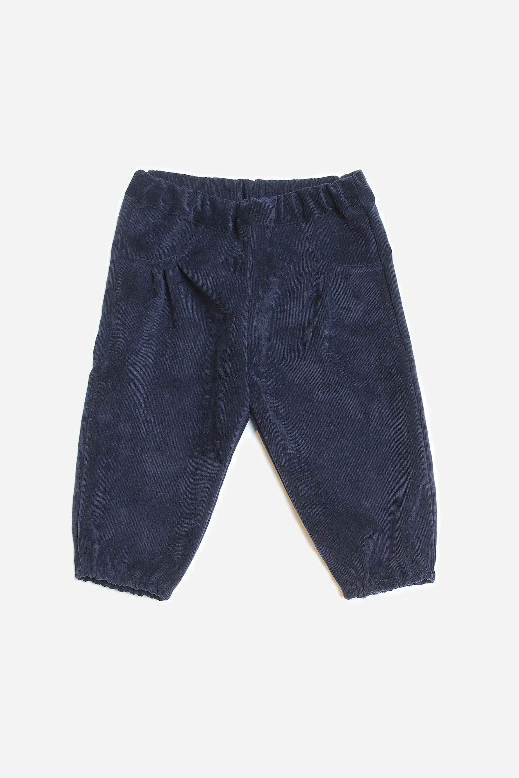 Pantaloni con taschine in velluto blu