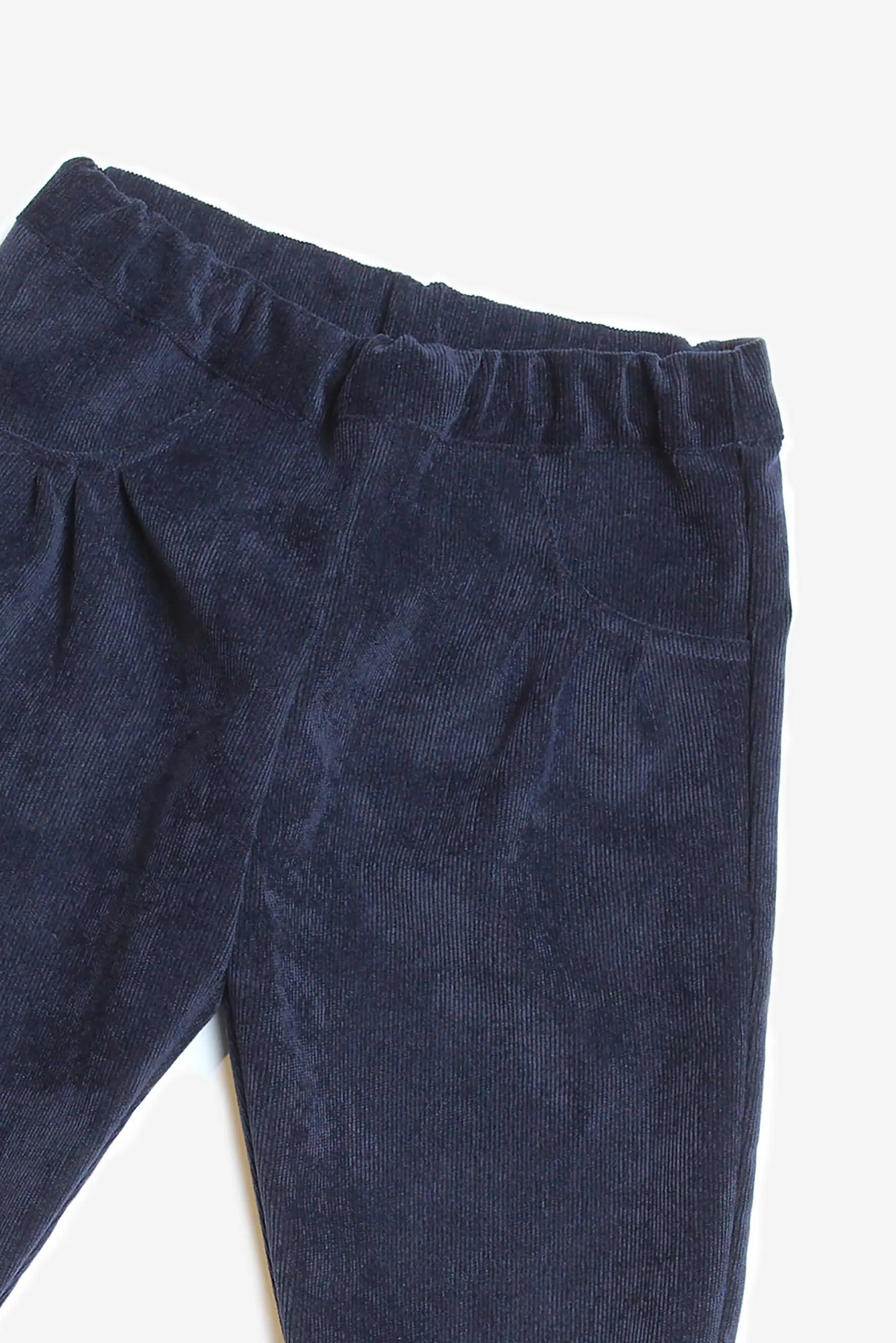 Pantaloni con taschine in velluto blu