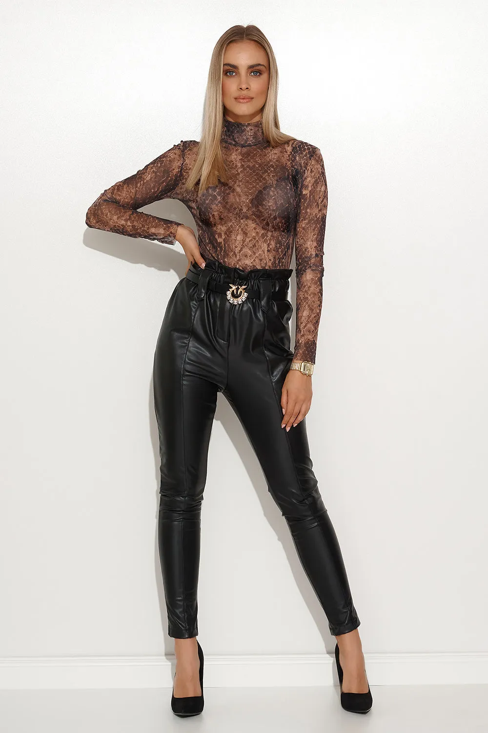 Pantaloni da donna model 158009 Makadamia