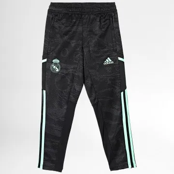Pantaloni da jogging a fascia per bambini del Real Madrid HD1203 Nero