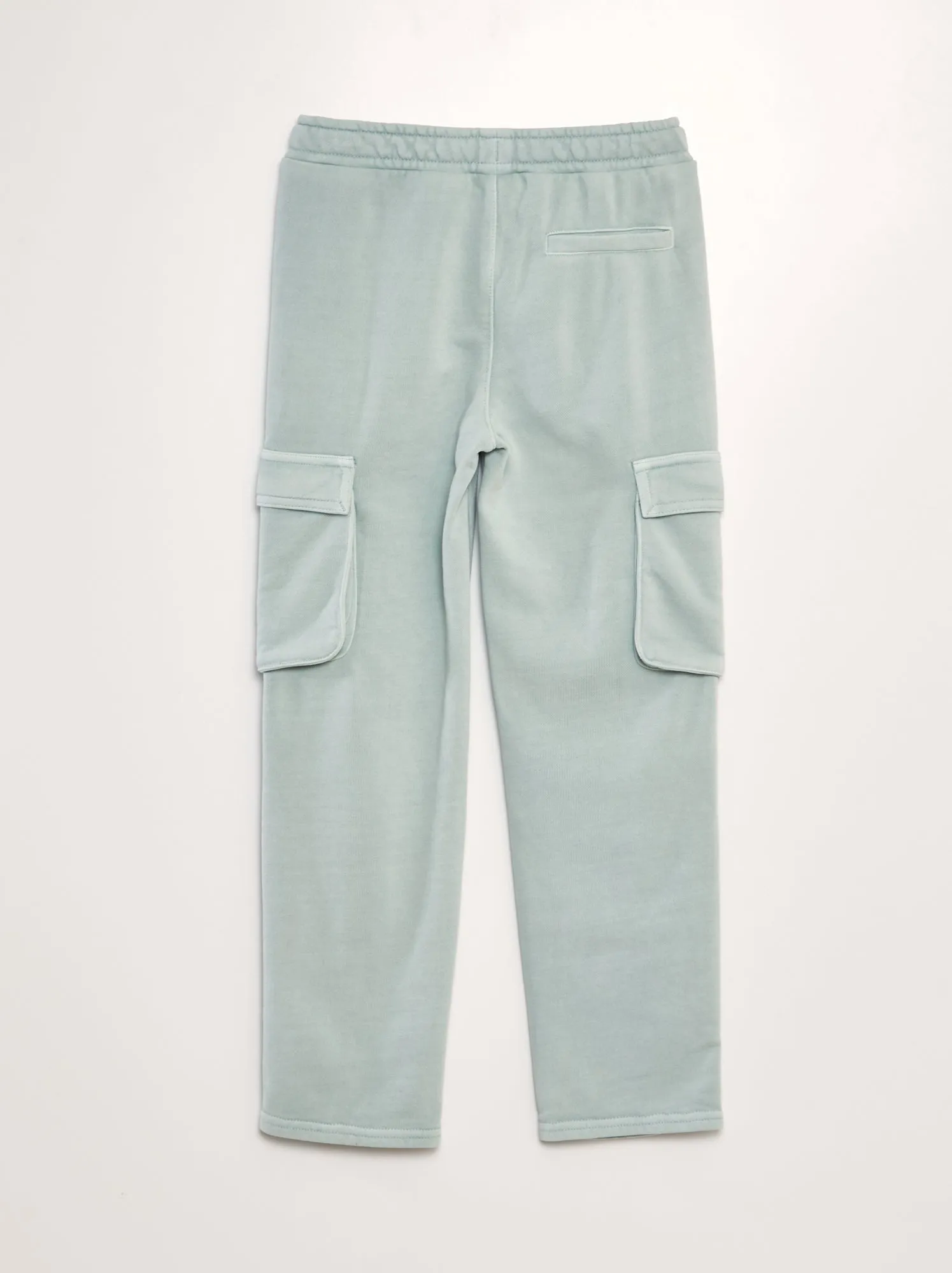 Pantaloni dritti con tasche con patta - BLU