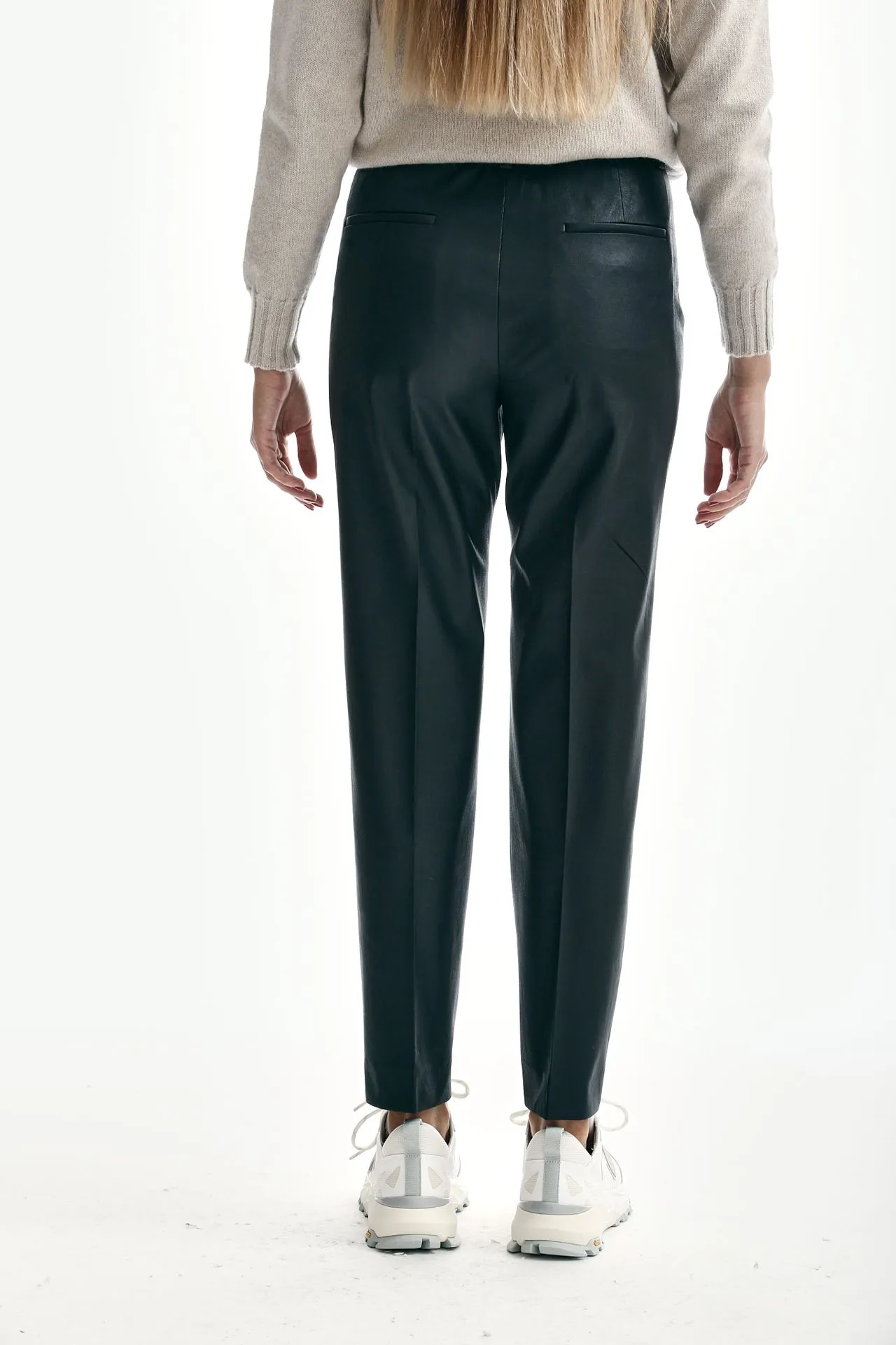 Pantaloni ecopelle GALEN antracite 