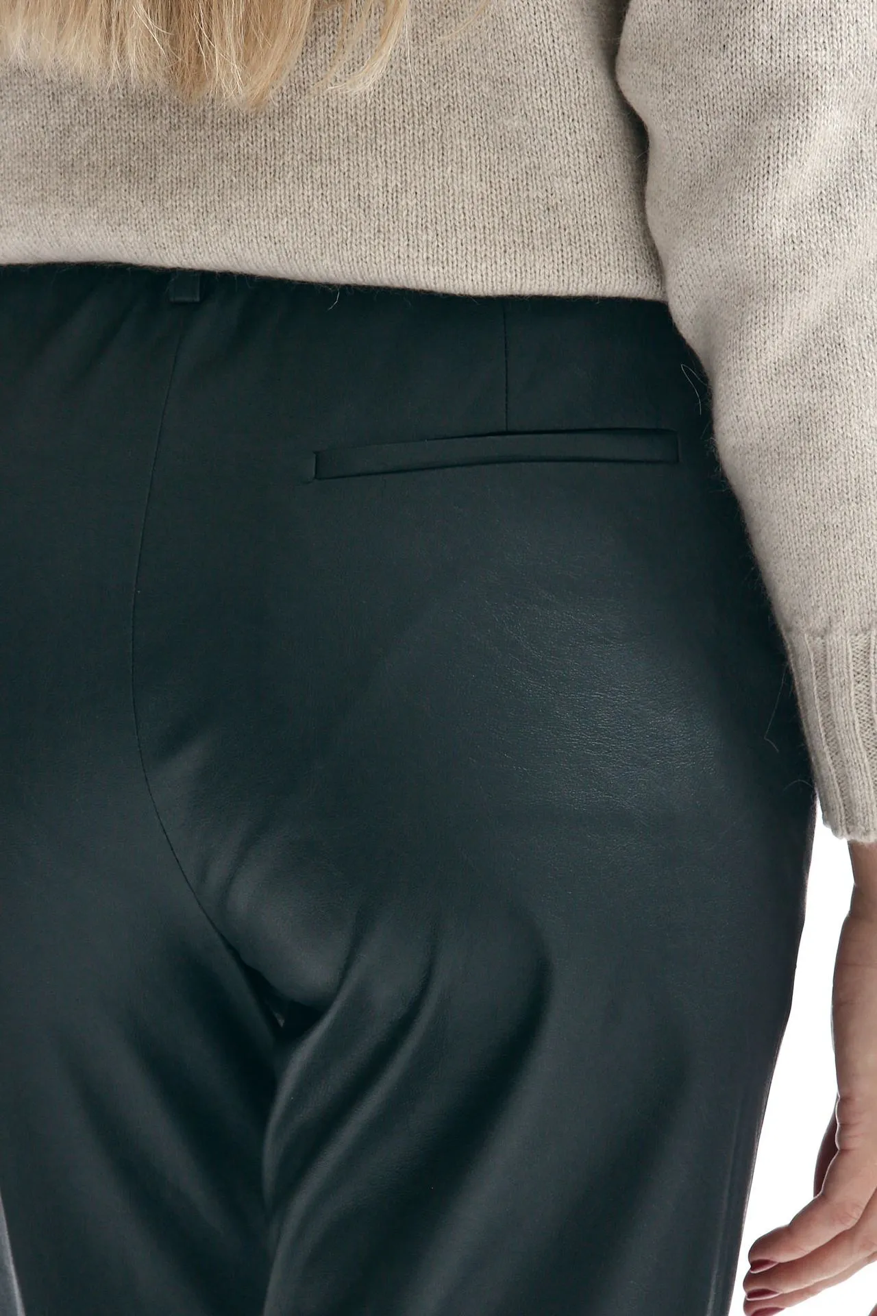 Pantaloni ecopelle GALEN antracite 