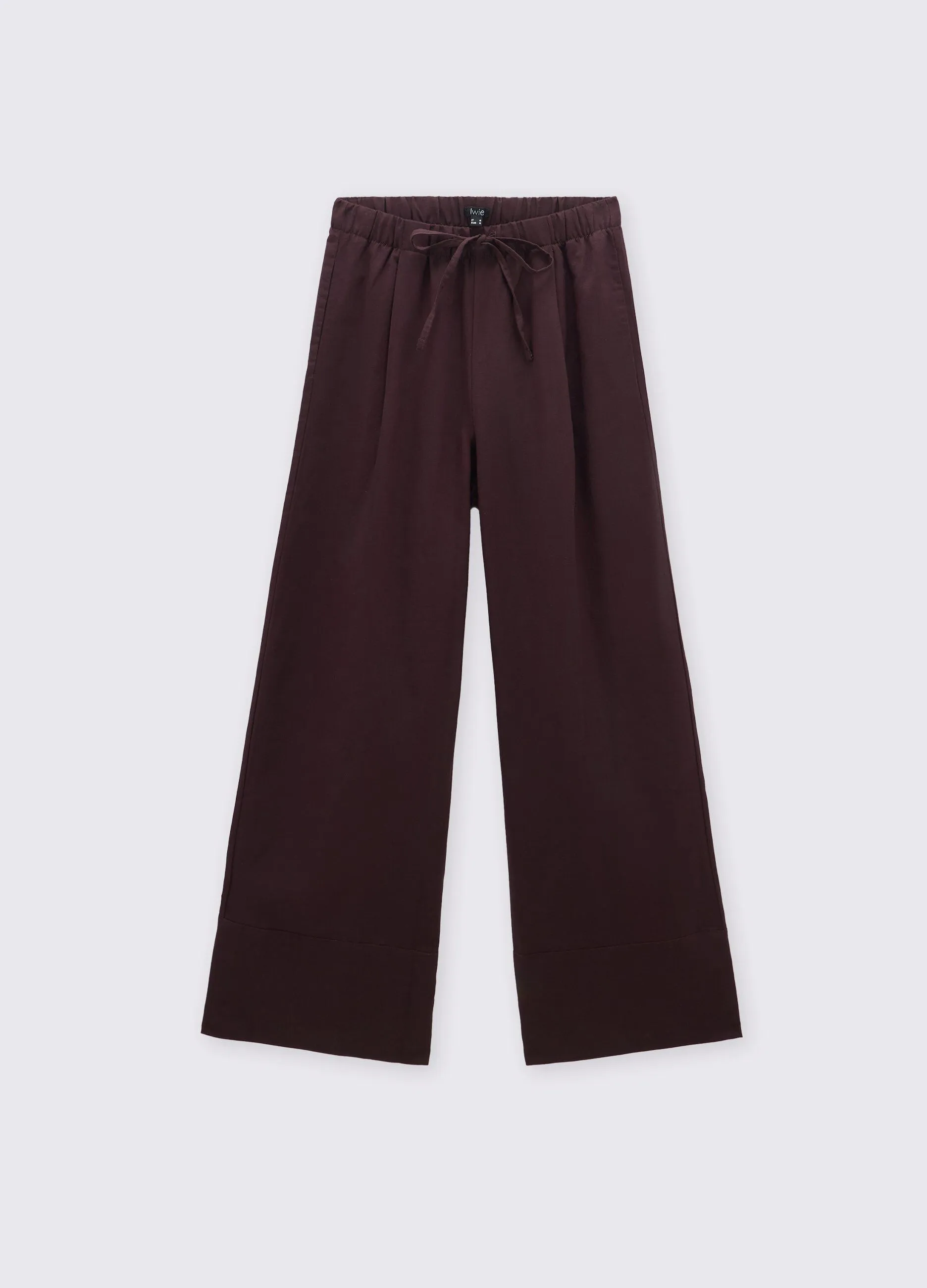 Pantaloni in misto lino donna
