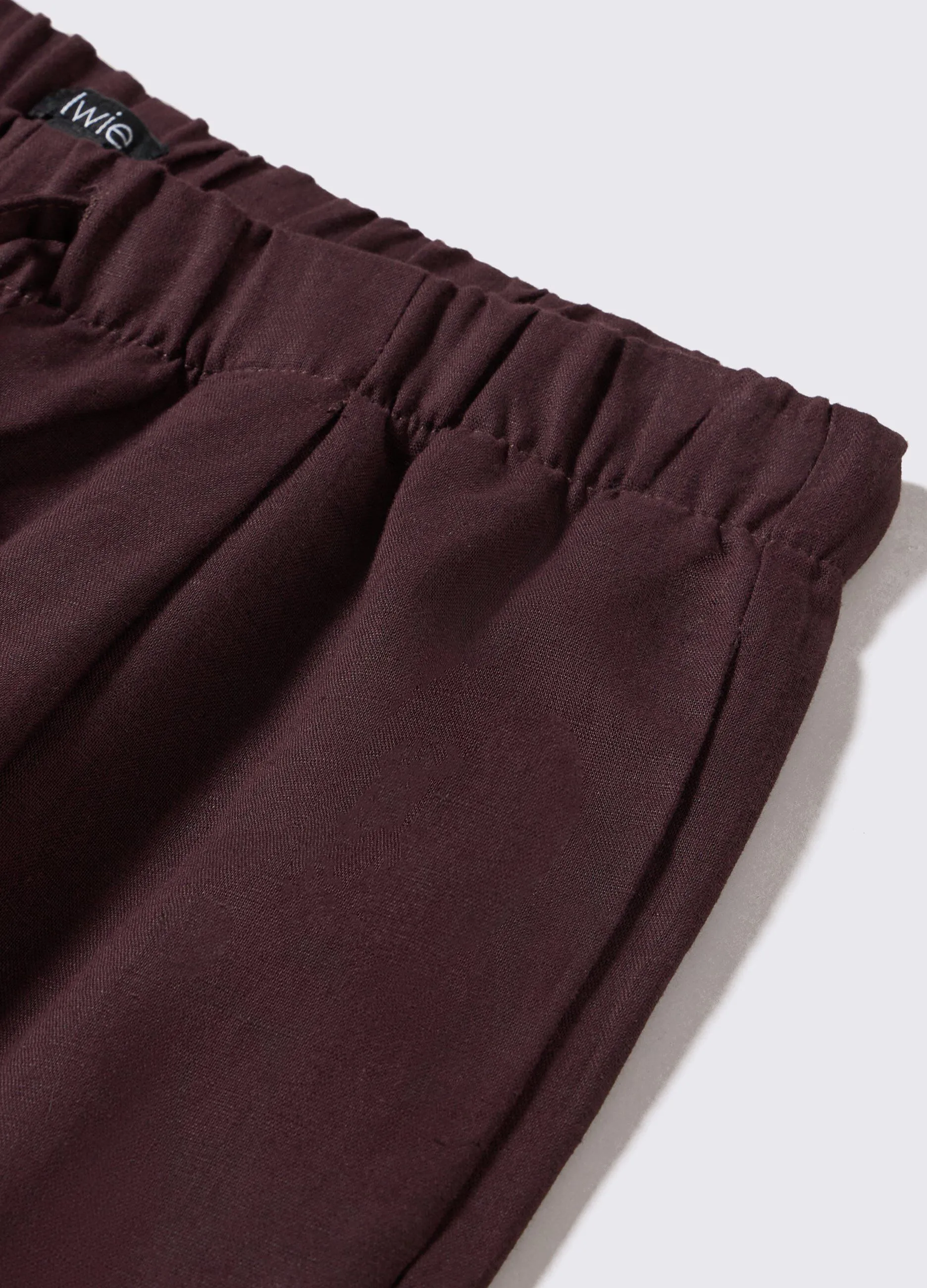 Pantaloni in misto lino donna