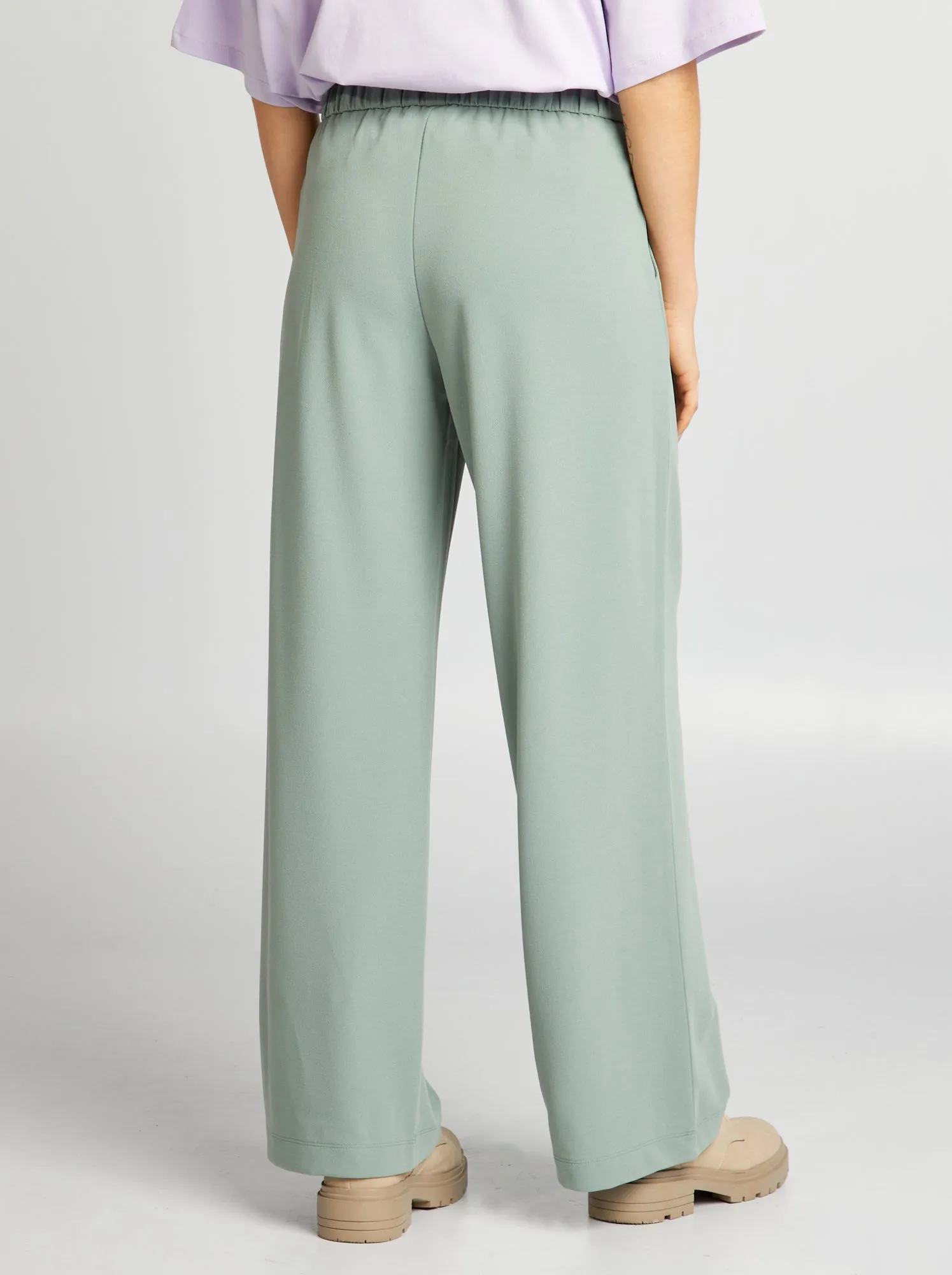 Pantaloni larghi a vita alta 'JDY' - VERDE
